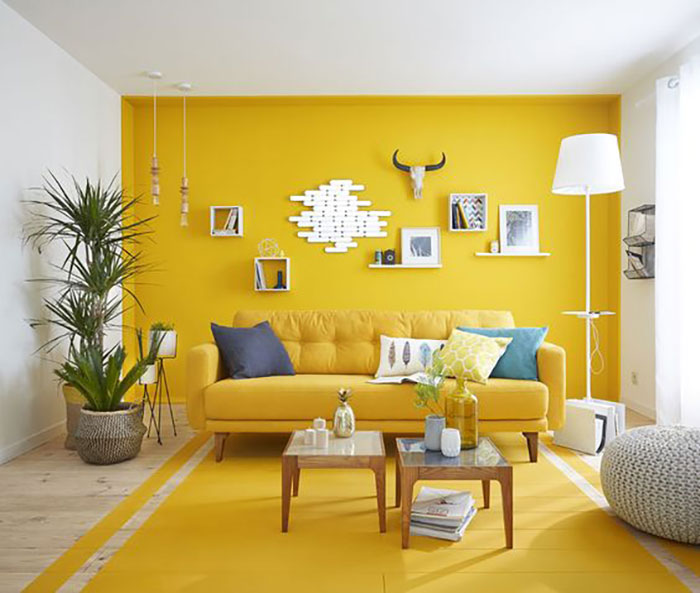 Cách phối sơn nhà màu Vàng đẹp & Ý nghĩa của màu vàng - Tamsongroup.com